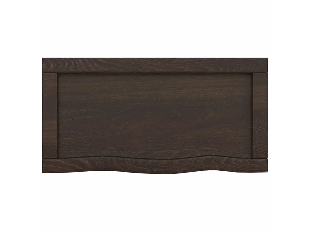 Étagère murale marron foncé bois chêne massif traité OFR52877 BonneVie Meuble