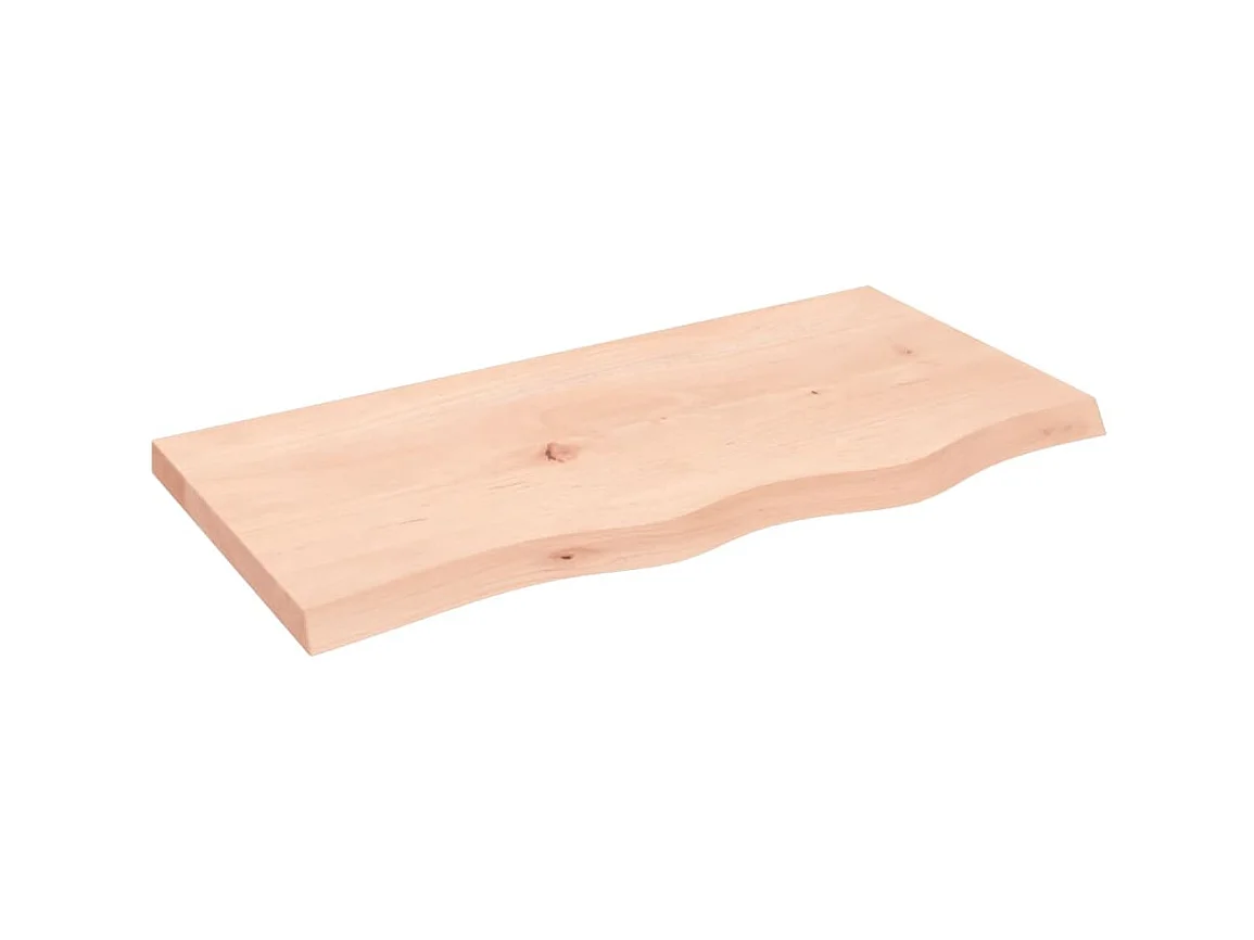 Étagère murale 80x40x(2-4) cm bois de chêne massif non traité OFR62429 BonneVie Meuble