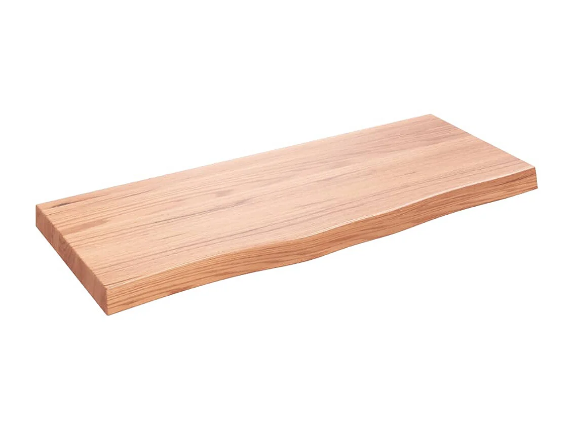 Étagère murale marron clair bois chêne massif traité OFR74380 BonneVie Meuble