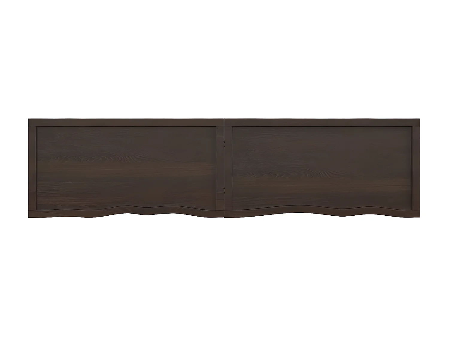 Étagère murale marron foncé bois chêne massif traité OFR36722 BonneVie Meuble