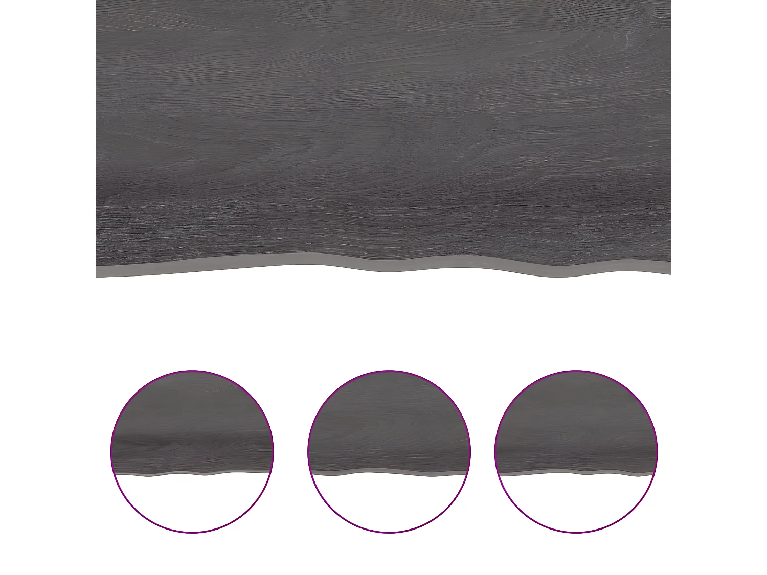 Étagère murale marron foncé bois chêne massif traité OFR36722 BonneVie Meuble