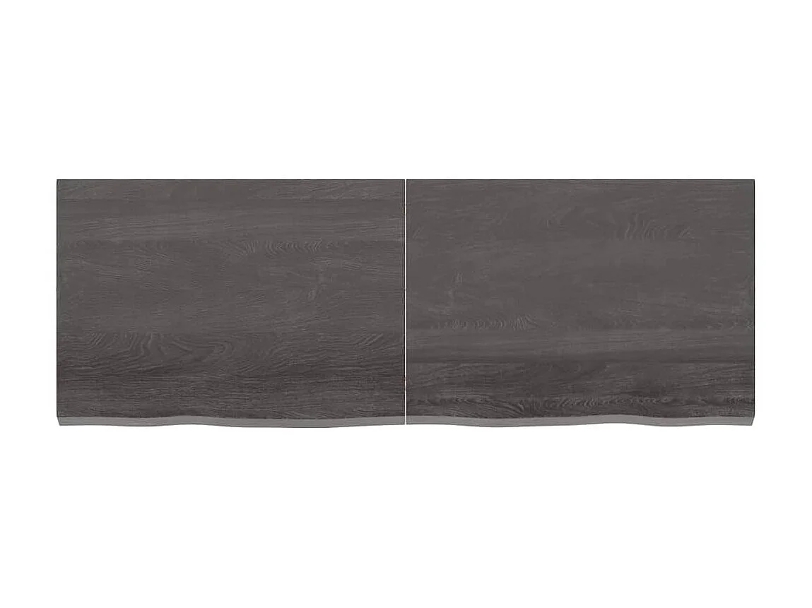 Étagère murale marron foncé bois chêne massif traité OFR33712 BonneVie Meuble