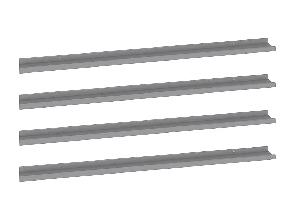 Étagères murales 4 pcs Gris 115x9x3 cm OFR85054 BonneVie Meuble
