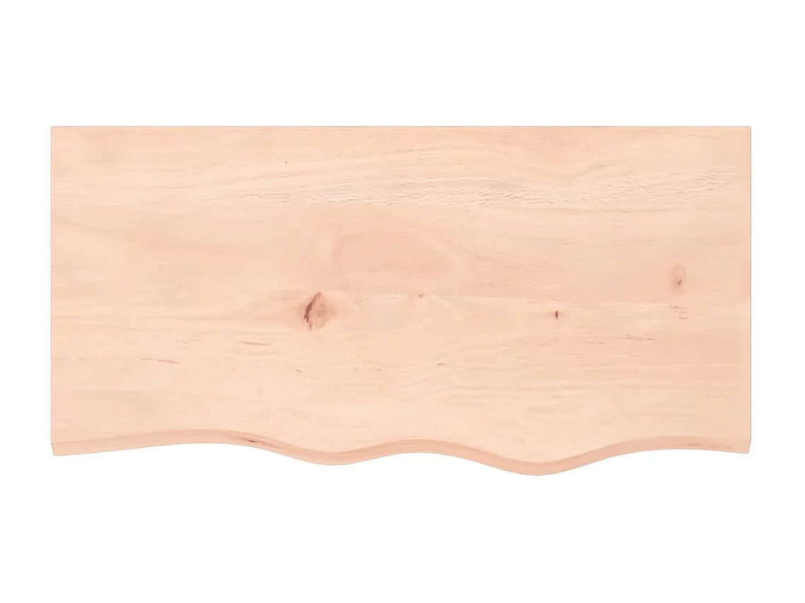 Étagère murale 80x40x2 cm bois de chêne massif non traité OFR30179 BonneVie Meuble