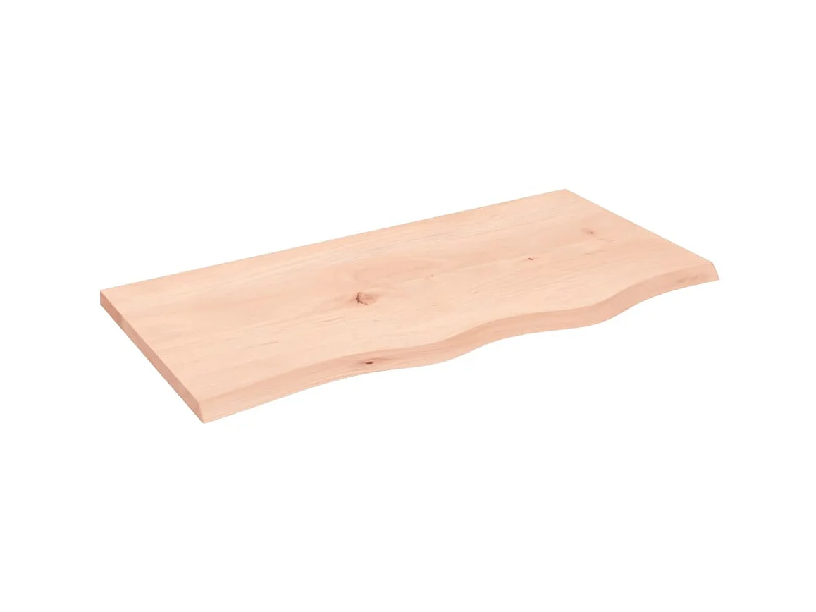 Étagère murale 80x40x2 cm bois de chêne massif non traité OFR30179 BonneVie Meuble