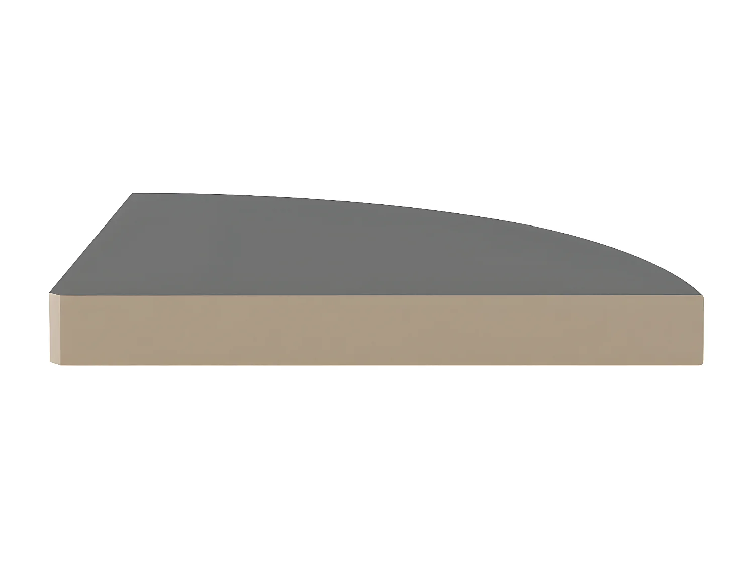 Étagères d'angle murales 4 pcs gris brillant 35x35x3,8cm MDF OFR59681 BonneVie Meuble