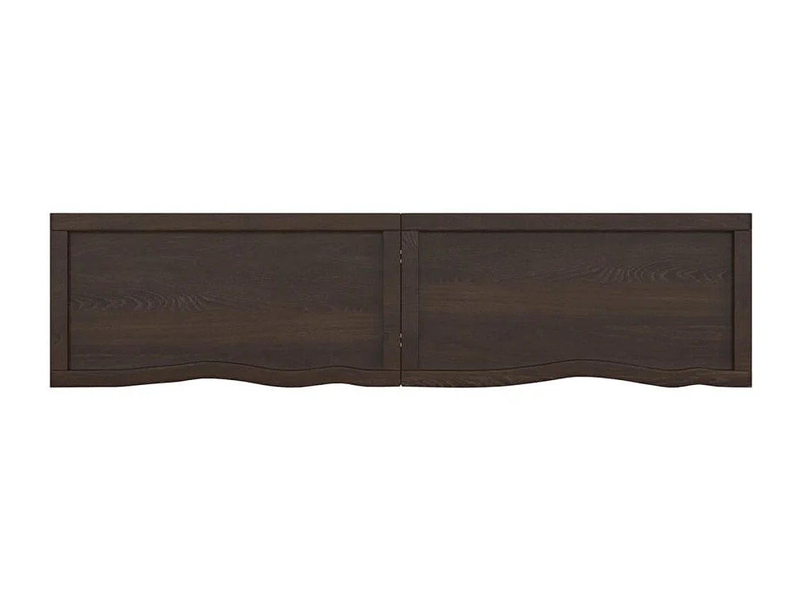 Étagère murale marron foncé bois chêne massif traité OFR69963 BonneVie Meuble