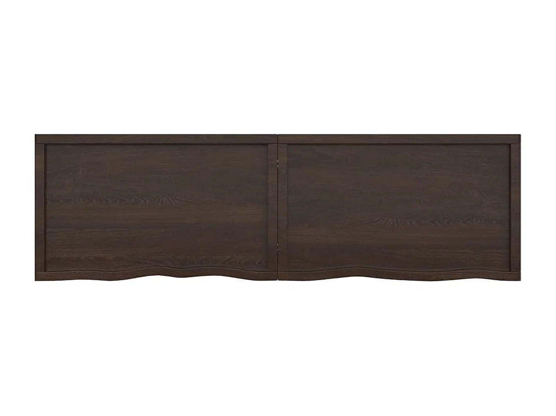 Wandschap behandeld massief eikenhout donkerbruin NL154014