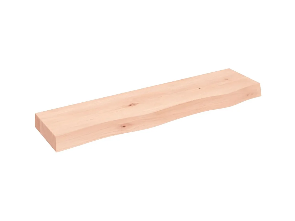 Étagère murale 80x20x6 cm bois de chêne massif non traité OFR11843 BonneVie Meuble