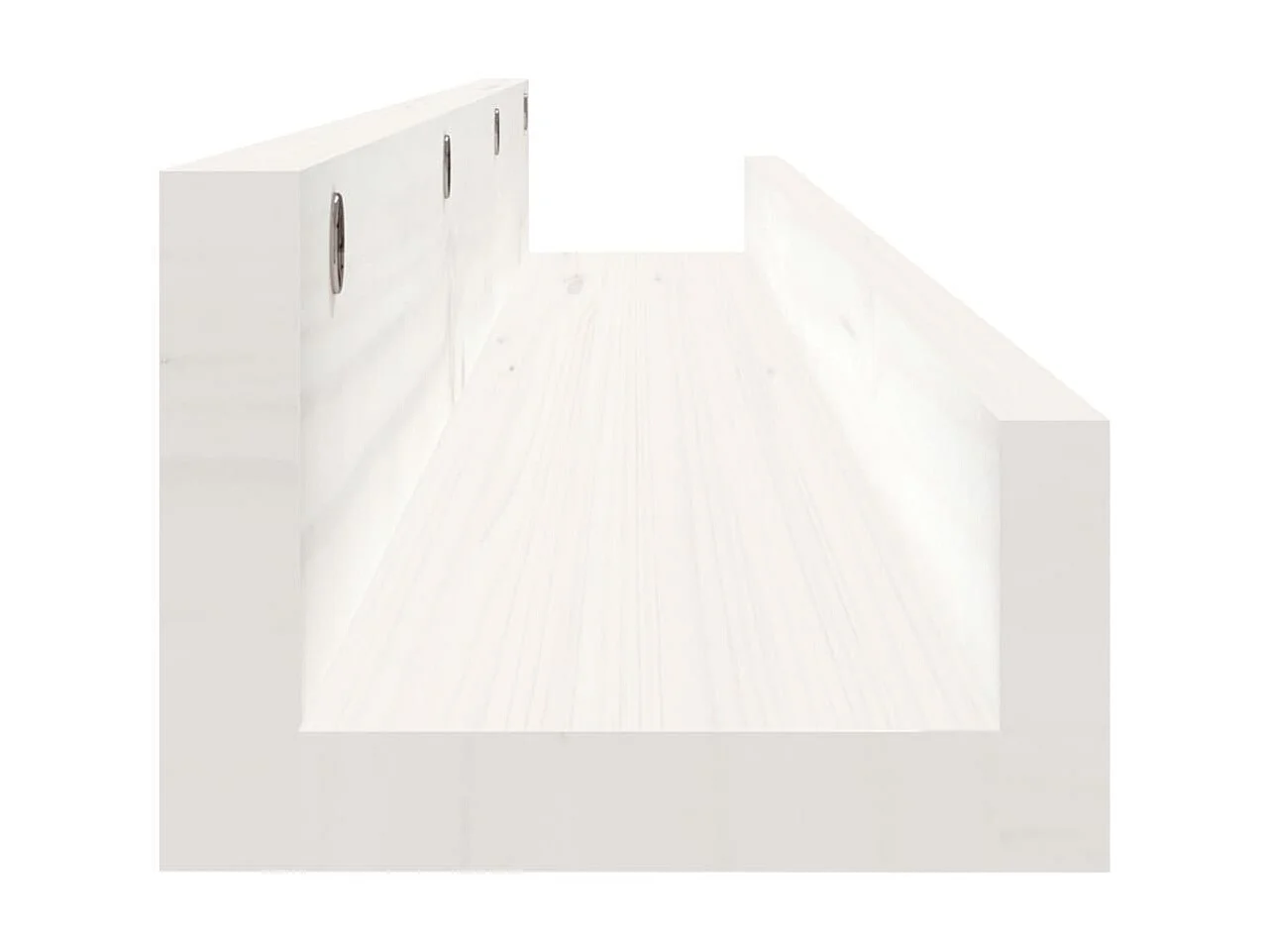 Étagères murales 2 pcs Blanc 80x12x9 cm Bois de pin massif OFR52399 BonneVie Meuble