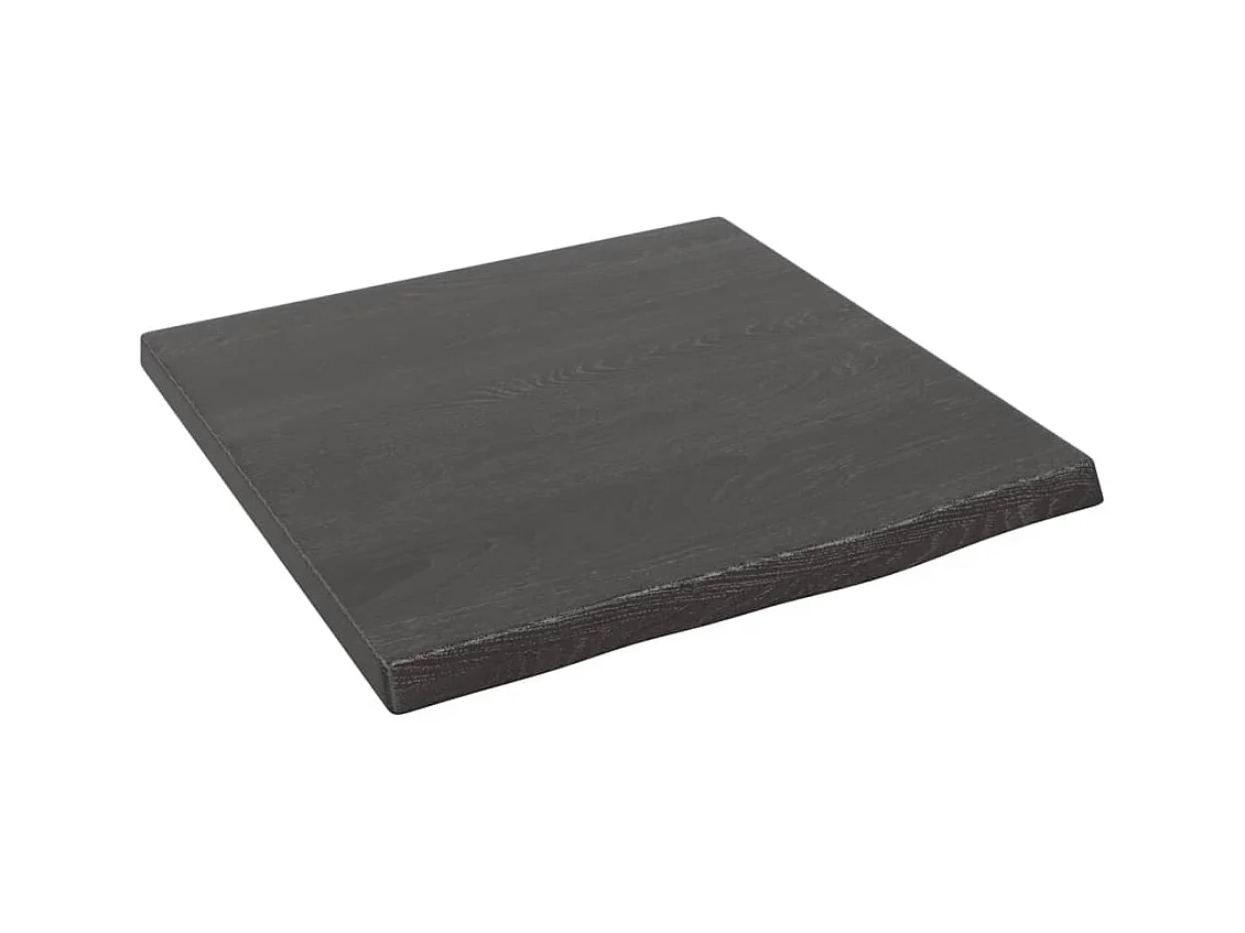 Étagère murale marron foncé 40x40x2 cm bois chêne massif traité OFR55553 BonneVie Meuble