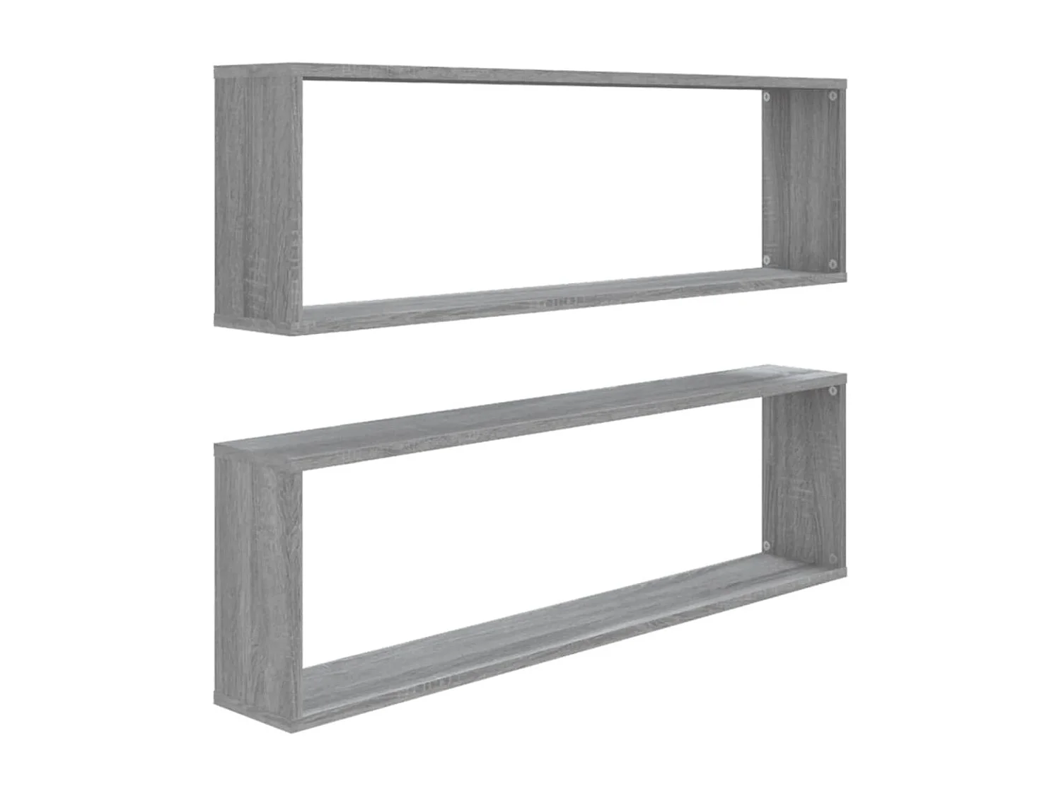 Étagères murales cube 2 pcs Sonoma gris 100x15x30 cm Bois OFR51340 BonneVie Meuble