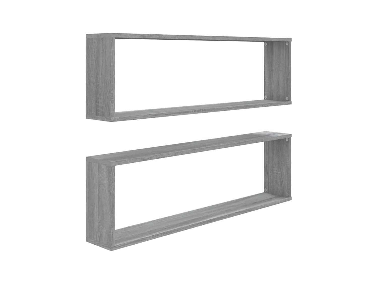Étagères murales cube 2 pcs Sonoma gris 100x15x30 cm Bois OFR51340 BonneVie Meuble