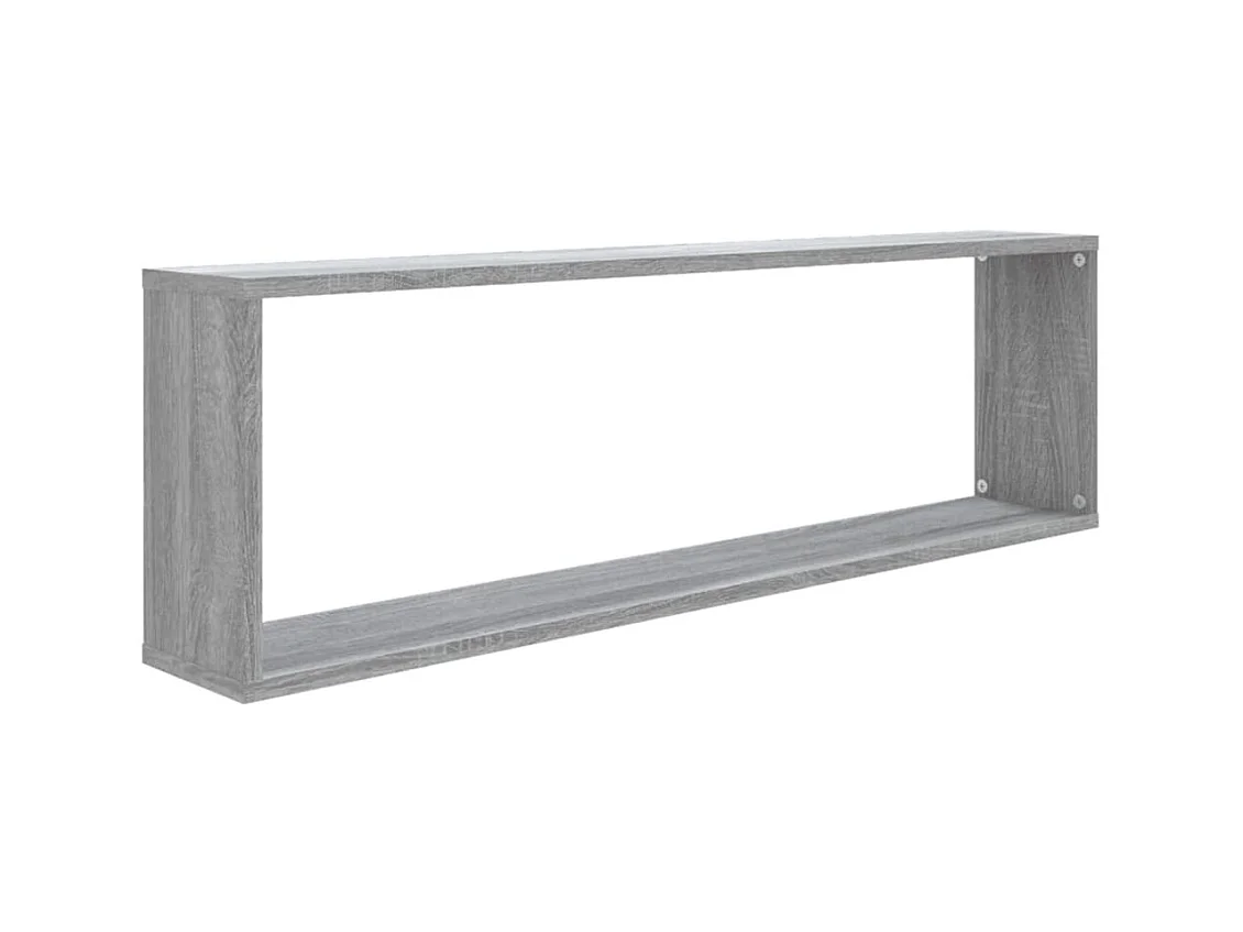 Étagères murales cube 2 pcs Sonoma gris 100x15x30 cm Bois OFR51340 BonneVie Meuble