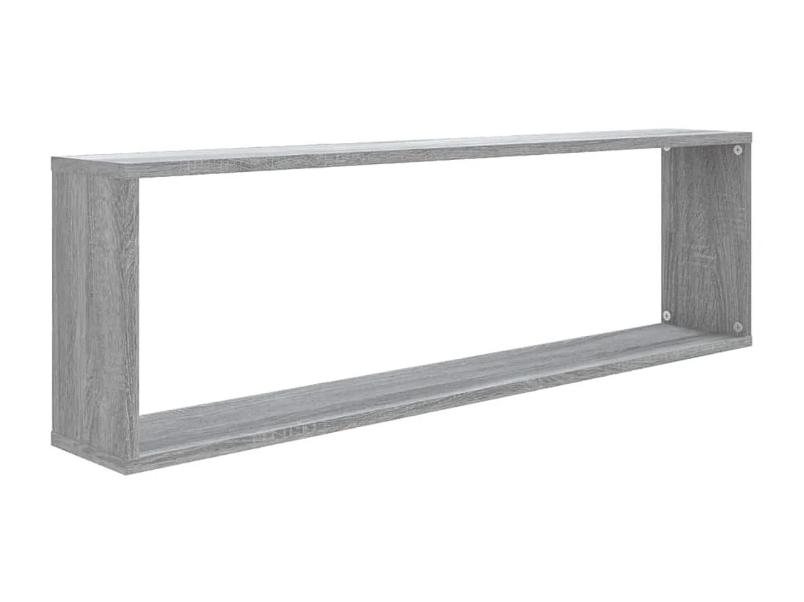 Étagères murales cube 2 pcs Sonoma gris 100x15x30 cm Bois OFR51340 BonneVie Meuble