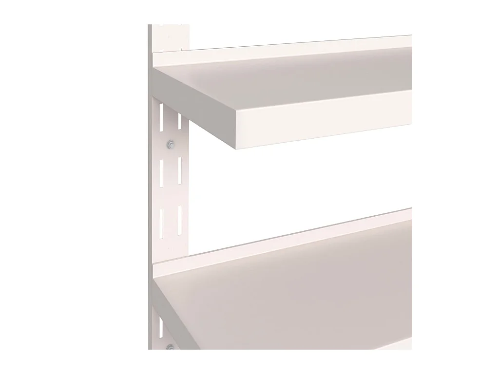 Étagères murales murales à 2 niveaux 2 pcs Inox 300x30 cm OFR86558 BonneVie Meuble