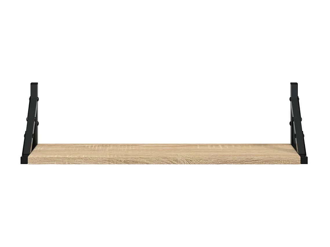 Étagères murales 2 pcs chêne sonoma 60x15x15,5 cm OFR46045 BonneVie Meuble