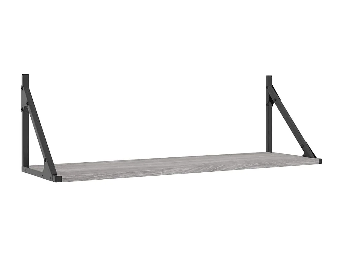 Étagères murales 2pcs sonoma gris 80x25x25,5 cm bois ingénierie OFR41784 BonneVie Meuble