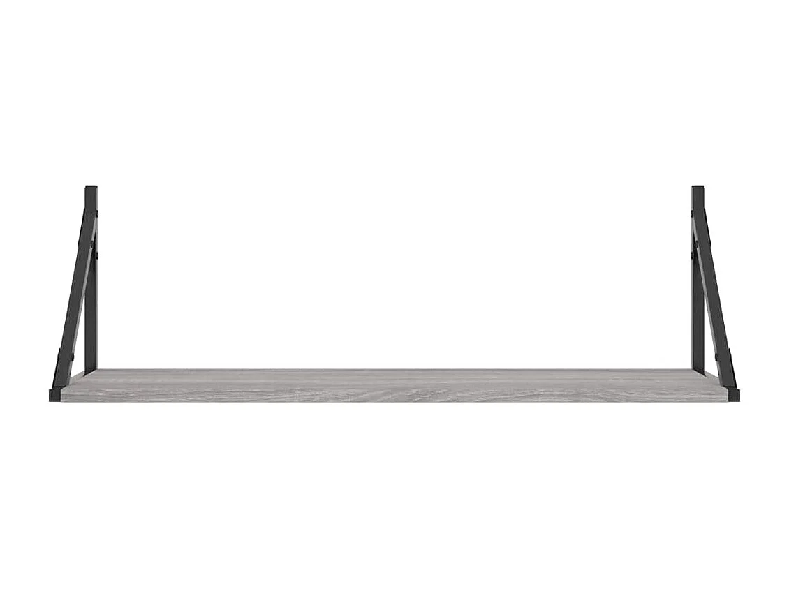 Étagères murales 2pcs sonoma gris 80x25x25,5 cm bois ingénierie OFR41784 BonneVie Meuble
