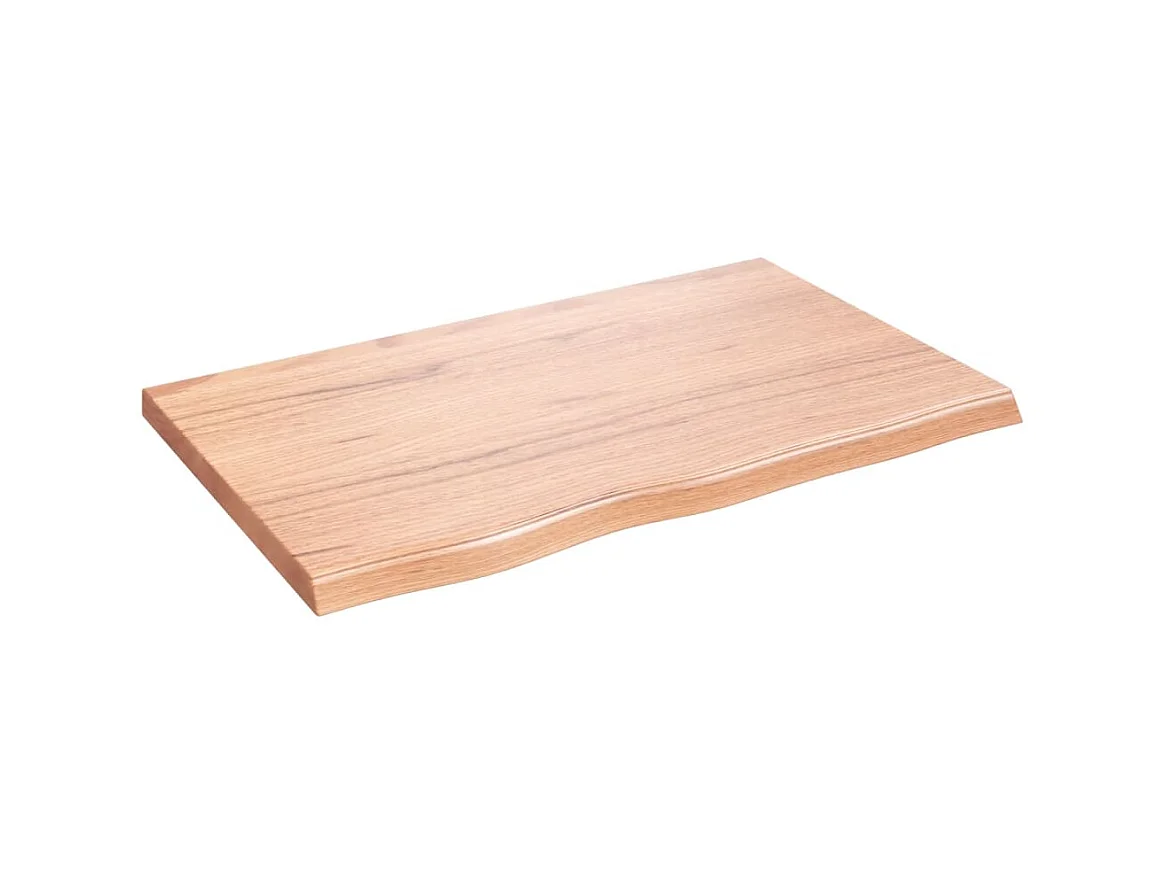 Étagère murale marron clair bois chêne massif traité OFR63893 BonneVie Meuble