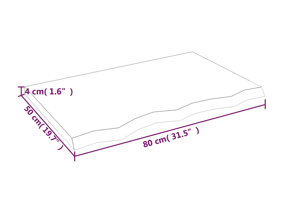 Étagère murale marron clair bois chêne massif traité OFR63893 BonneVie Meuble