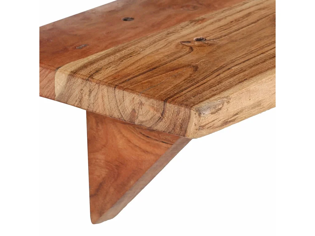 Étagères murales 2 pcs 60x20x18 cm Bois d'acacia massif OFR44258 BonneVie Meuble