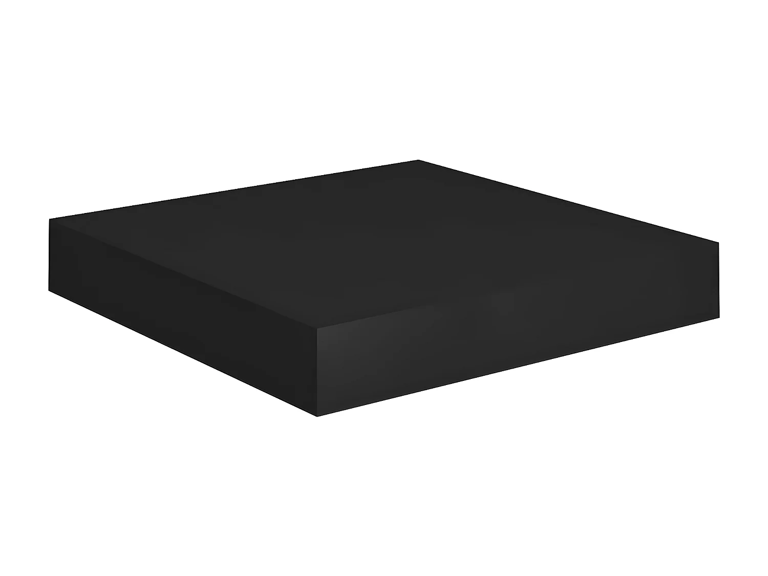 Estantes de pared de pared 4 uds MDF negro 23x23,5x3,8 cm ES53364