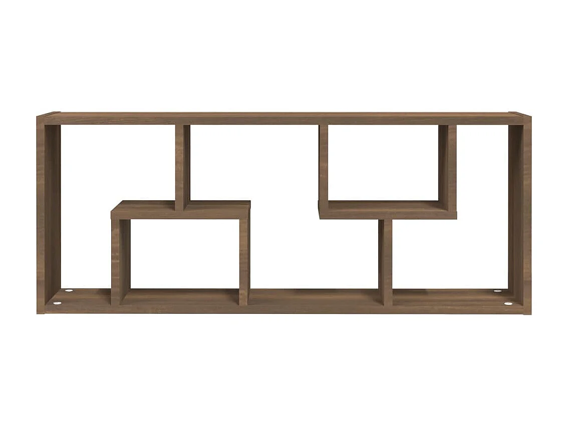 Étagère murale Chêne marron 36x16x90 cm Bois d'ingénierie OFR85038 BonneVie Meuble