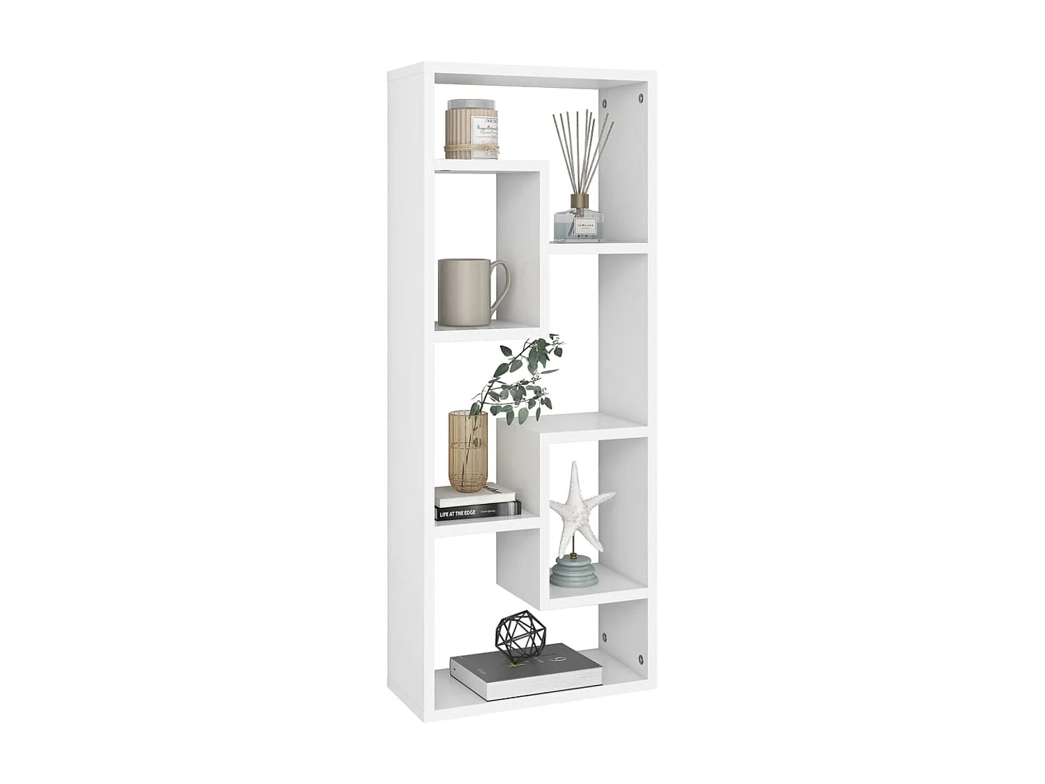 Étagère murale Blanc 36x16x90 cm Aggloméré OFR95823 BonneVie Meuble