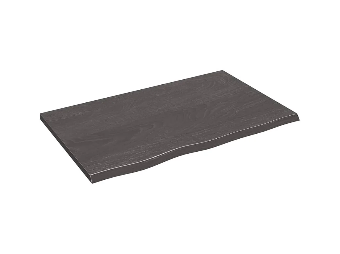 Étagère murale marron foncé 80x50x2 cm bois chêne massif traité OFR14590 BonneVie Meuble