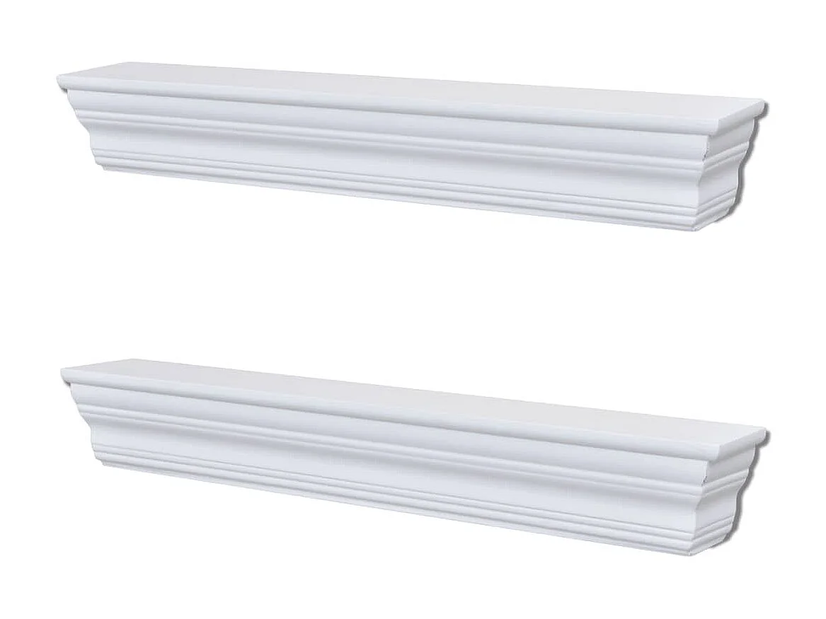 Étagères murales Aaliyah 2 pcs Blanc OFR63739 BonneVie Meuble