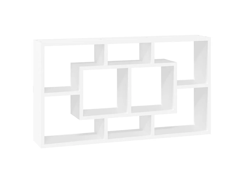 Étagère murale 8 compartiments Blanc brillant OFR79095 BonneVie Meuble