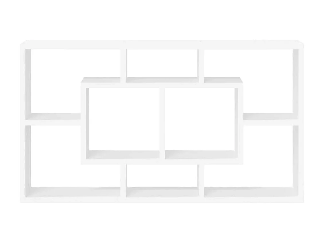 Étagère murale 8 compartiments Blanc brillant OFR79095 BonneVie Meuble