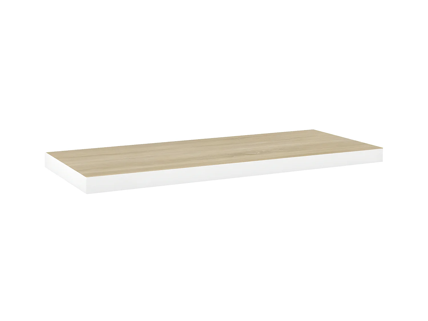 Prateleiras de parede 2 pcs 80x23,5x3,8cm MDF carvalho e branco PT645591