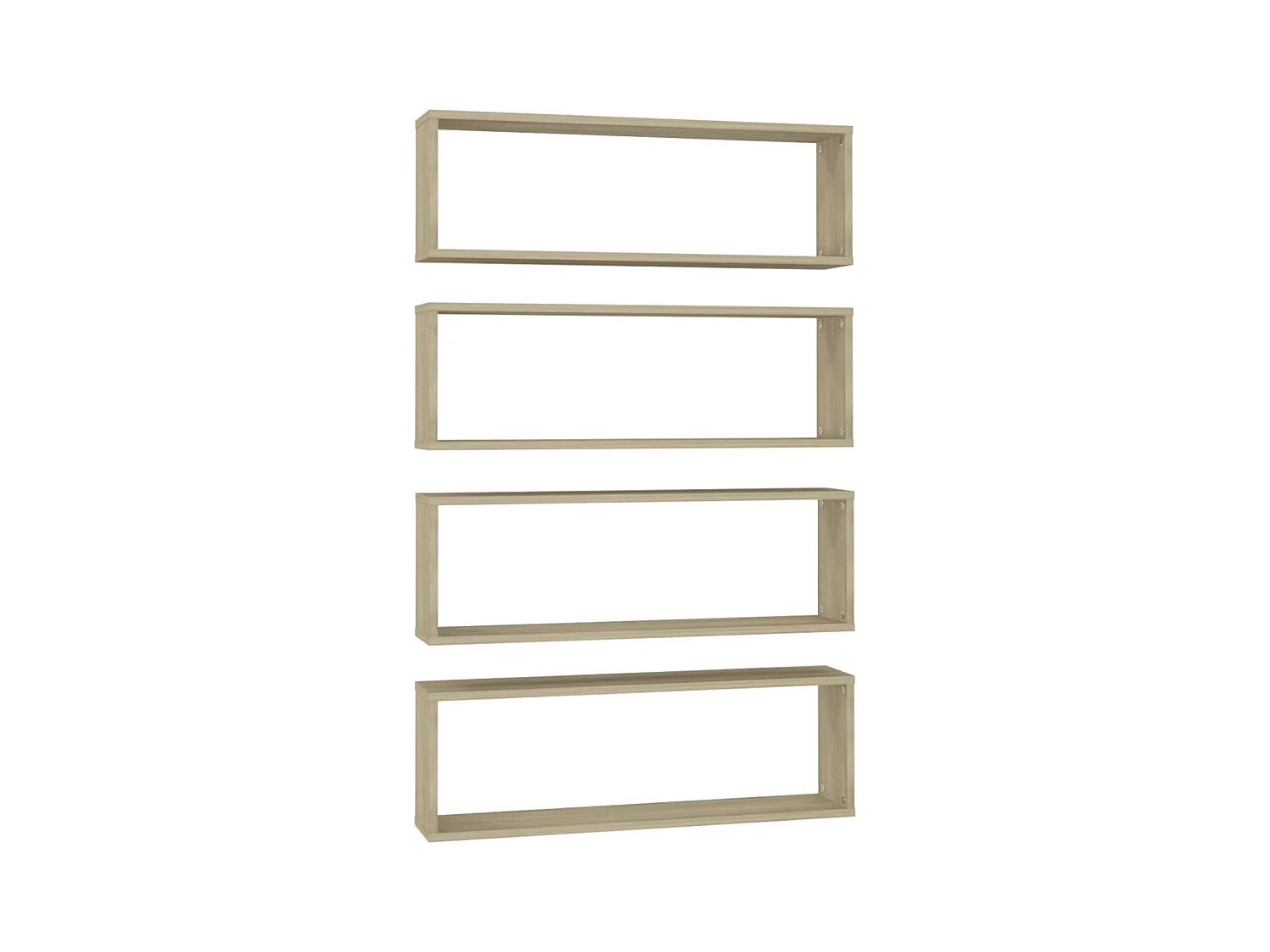 Étagères cube murales 4 pcs Chêne sonoma 80x15x26,5cm Aggloméré OFR27619 BonneVie Meuble