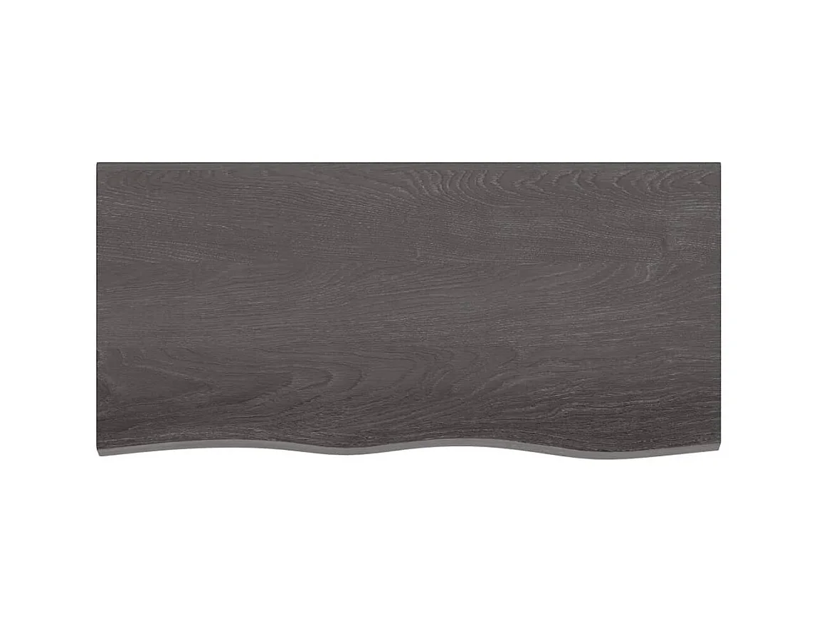 Étagère murale marron foncé 100x50x2cm bois chêne massif traité OFR89693 BonneVie Meuble