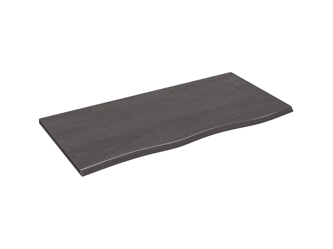 Étagère murale marron foncé 100x50x2cm bois chêne massif traité OFR89693 BonneVie Meuble
