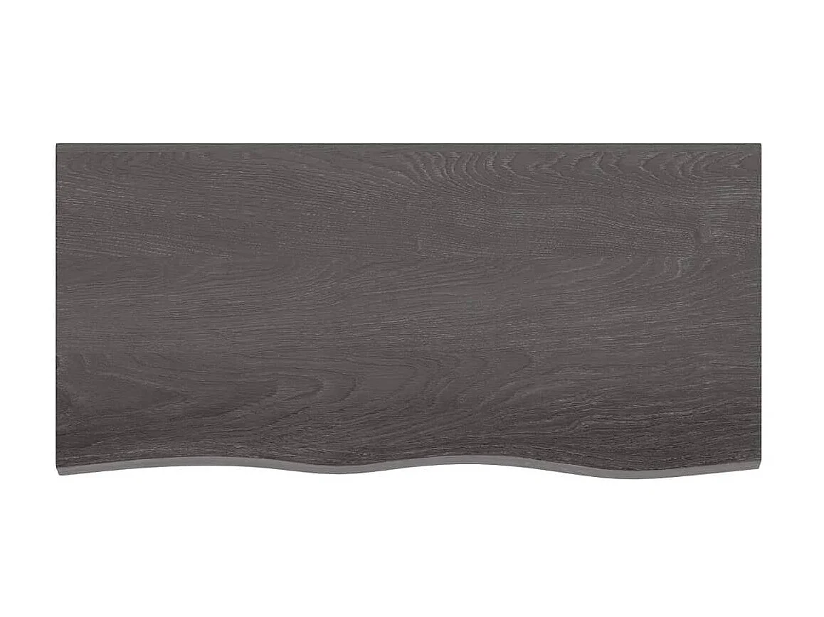 Étagère murale marron foncé 100x50x2cm bois chêne massif traité OFR89693 BonneVie Meuble