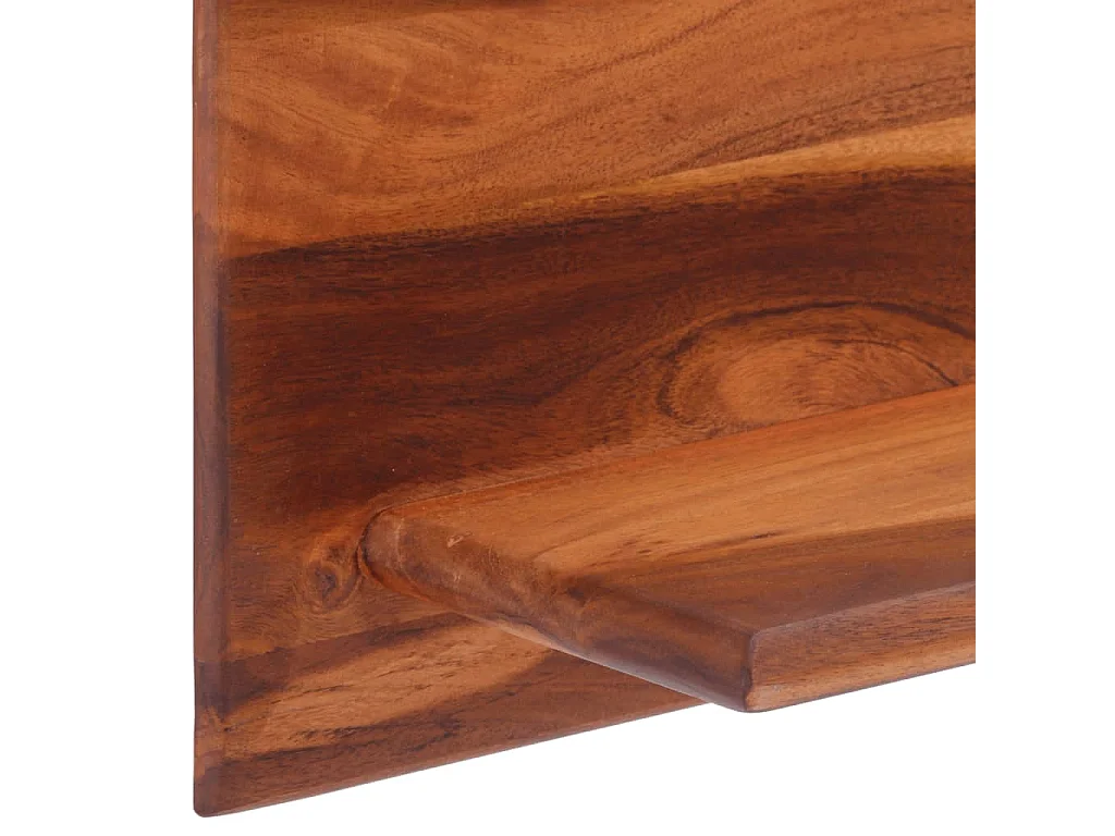 Étagères murales 2 pcs 112x20x26 cm bois massif d'acacia OFR83842 BonneVie Meuble