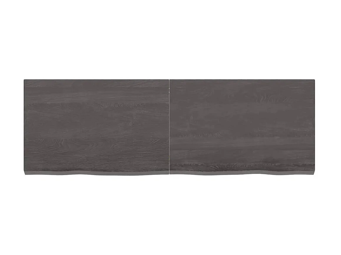 Étagère murale marron foncé bois chêne massif traité OFR22266 BonneVie Meuble