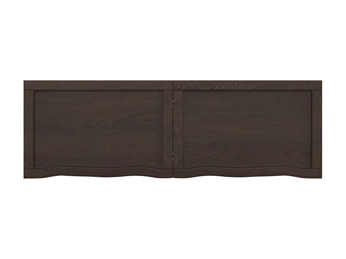 Étagère murale marron foncé bois chêne massif traité OFR22266 BonneVie Meuble