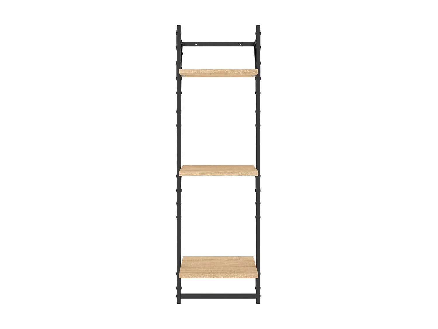 Estante 3 prateleiras + barras 2pcs 30x25x100cm carvalho sonoma PT108214