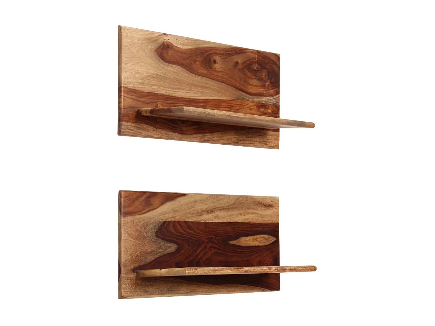 Wandschappen 2 st 58x26x20 cm massief sheeshamhout NL946525