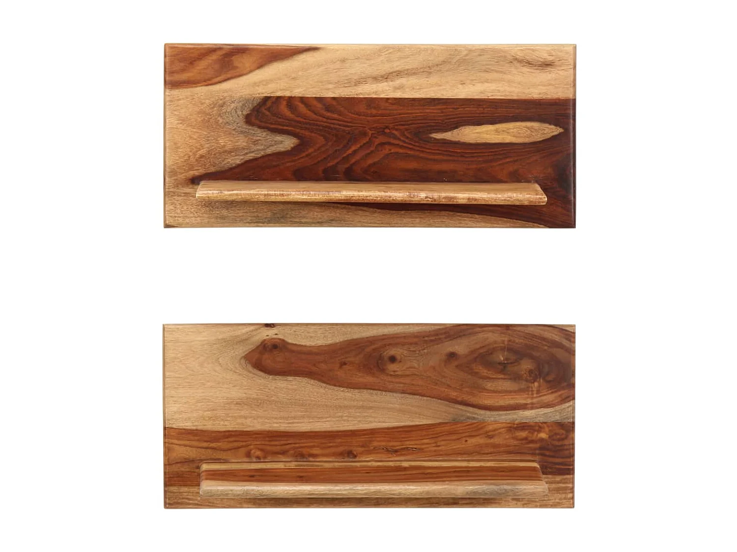 Wandschappen 2 st 58x26x20 cm massief sheeshamhout NL946525