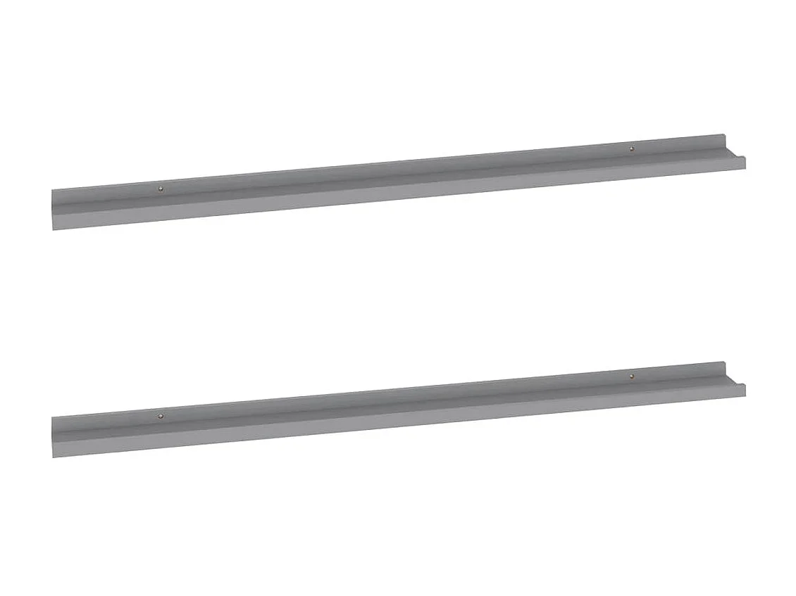 Étagères murales 2 pcs Gris 115x9x3 cm OFR62372 BonneVie Meuble