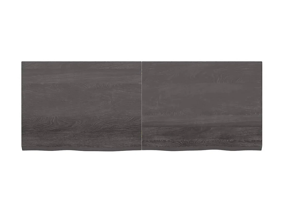 Étagère murale marron foncé bois chêne massif traité OFR39514 BonneVie Meuble