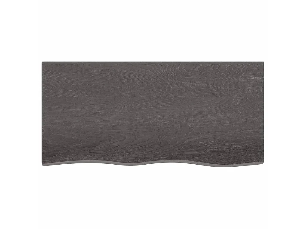 Étagère murale marron foncé bois chêne massif traité OFR85115 BonneVie Meuble