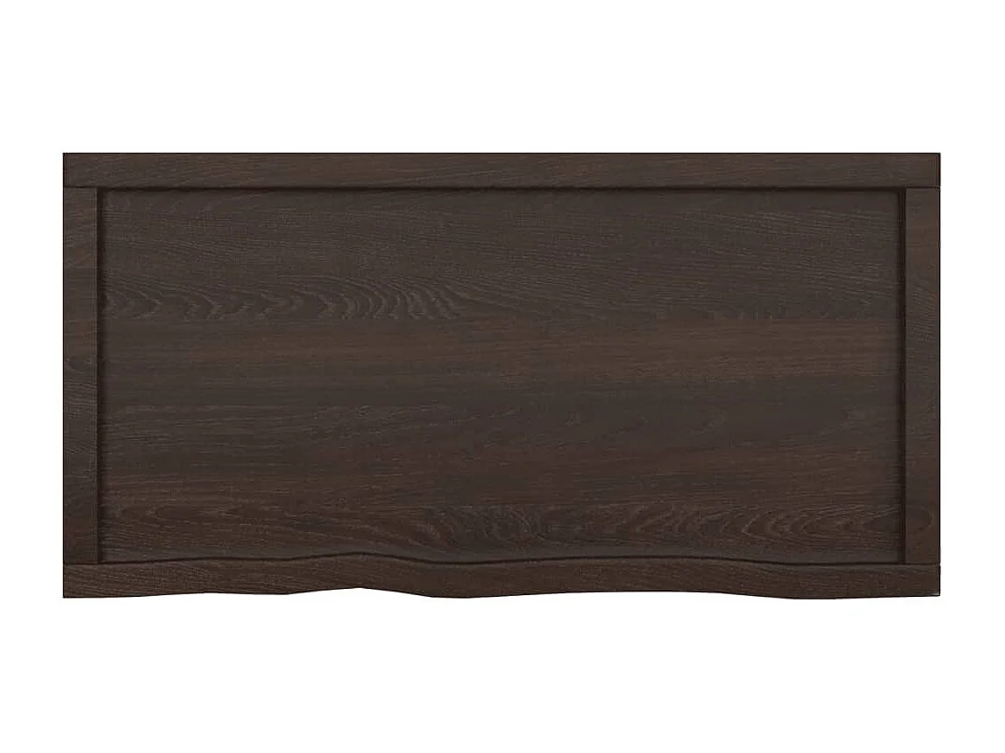 Étagère murale marron foncé bois chêne massif traité OFR85115 BonneVie Meuble