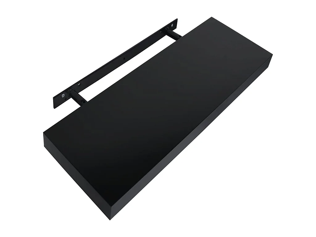Estantes de pared de pared 2 unidades negro 40x20x3,8 cm ES61459