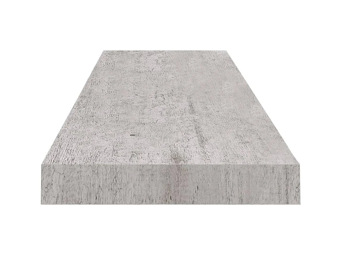 Estante de pared de pared gris hormigón MDF 90x23,5x3,8 cm ES67390
